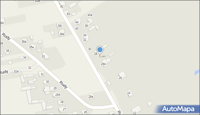 Końskowola, Rudzka, 28A, mapa Końskowola