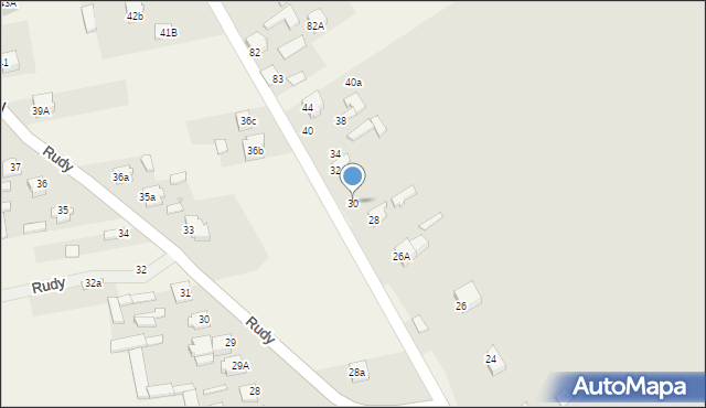 Końskowola, Rudzka, 30, mapa Końskowola