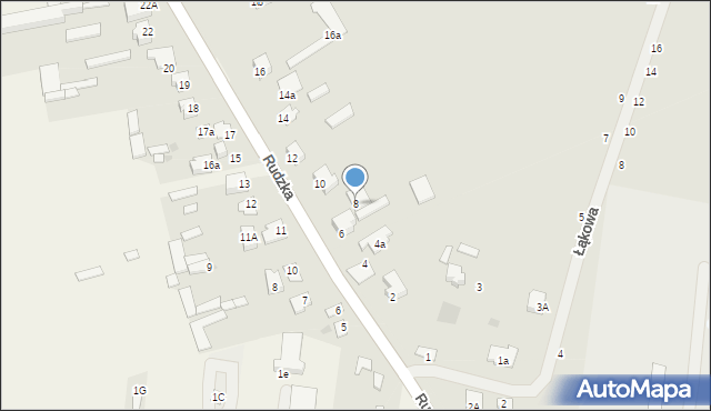 Końskowola, Rudzka, 8, mapa Końskowola