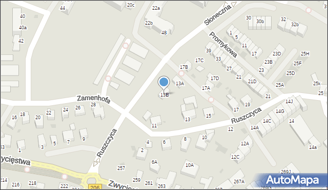 Koszalin, Ruszczyca Ferdynanda, 13B, mapa Koszalina