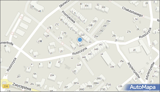 Koszalin, Ruszczyca Ferdynanda, 19, mapa Koszalina