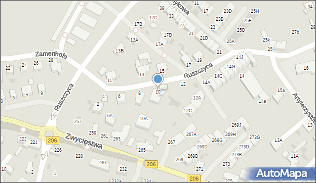 Koszalin, Ruszczyca Ferdynanda, 10, mapa Koszalina