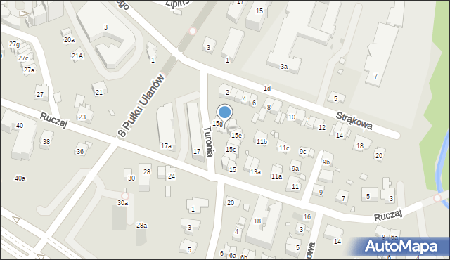 Kraków, Ruczaj, 15f, mapa Krakowa