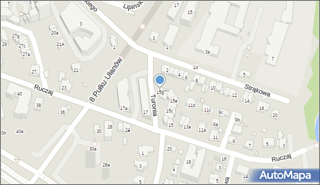 Kraków, Ruczaj, 15g, mapa Krakowa