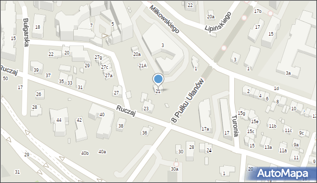 Kraków, Ruczaj, 21, mapa Krakowa