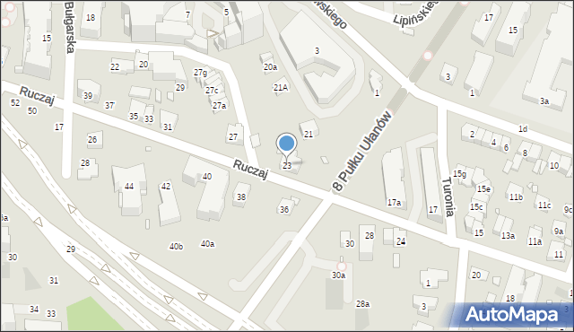 Kraków, Ruczaj, 23, mapa Krakowa