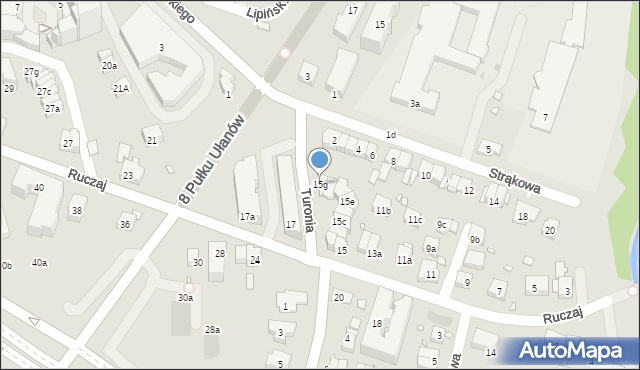 Kraków, Ruczaj, 15g, mapa Krakowa