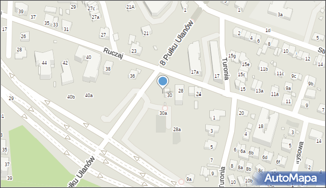 Kraków, Ruczaj, 32, mapa Krakowa