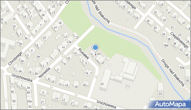 Kraków, Rusałek, 6, mapa Krakowa