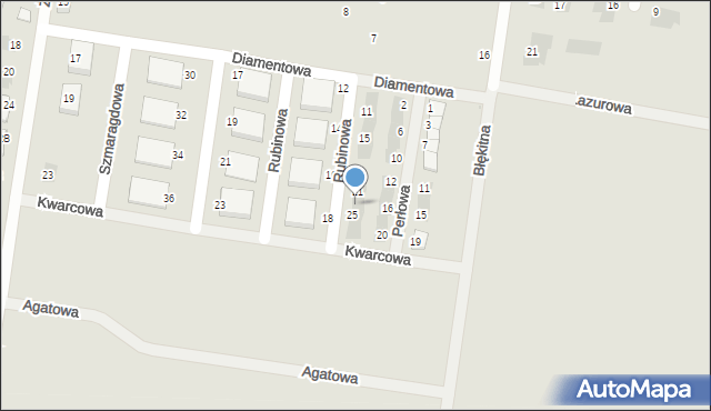 Krotoszyn, Rubinowa, 58, mapa Krotoszyna