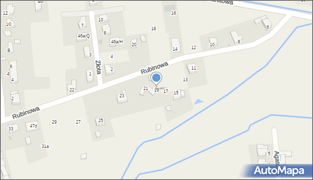 Krzeczyn Wielki, Rubinowa, 19, mapa Krzeczyn Wielki