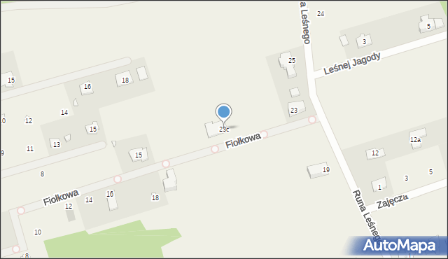 Łąki, Runa Leśnego, 23c, mapa Łąki