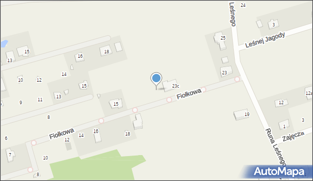 Łąki, Runa Leśnego, 23d, mapa Łąki