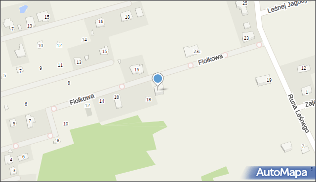 Łąki, Runa Leśnego, 23e, mapa Łąki