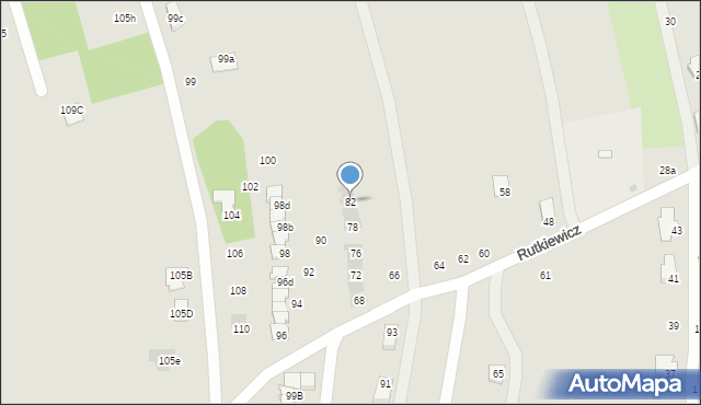 Łańcut, Rutkiewicz Wandy, 82, mapa Łańcut