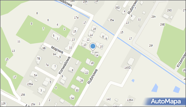 Łazy, Rubinowa, 16, mapa Łazy