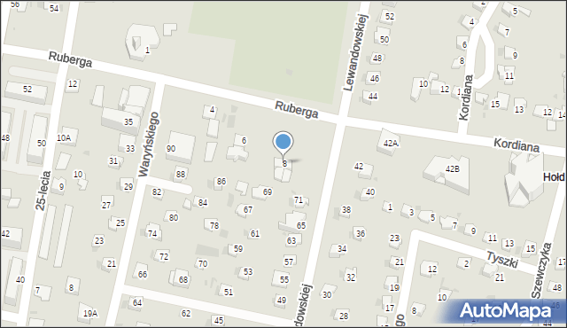Lędziny, Ruberga Jana Krystiana, 8, mapa Lędziny