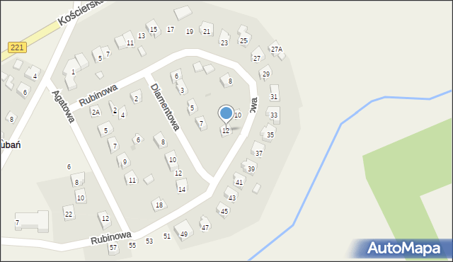 Lubań, Rubinowa, 12, mapa Lubań