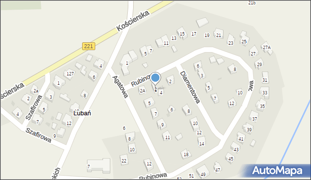 Lubań, Rubinowa, 2, mapa Lubań