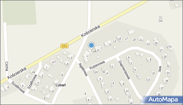 Lubań, Rubinowa, 3, mapa Lubań