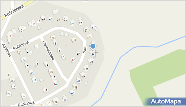 Lubań, Rubinowa, 33, mapa Lubań