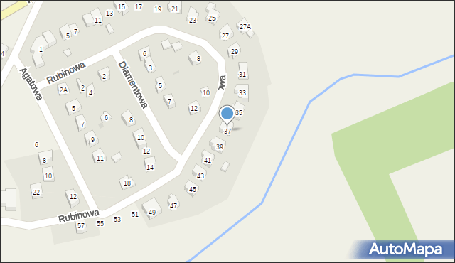 Lubań, Rubinowa, 37, mapa Lubań