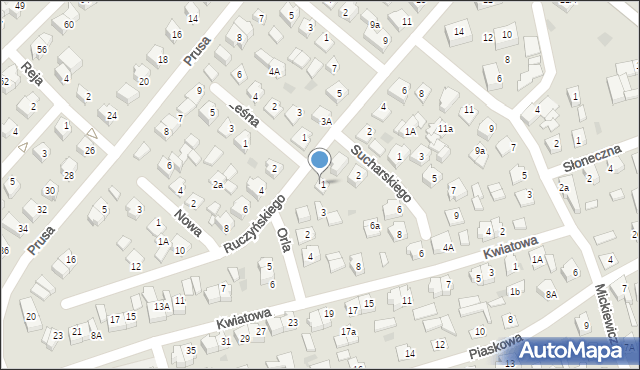 Lubawa, Ruczyńskiego Teofila, 1A, mapa Lubawa