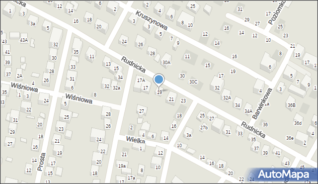 Lublin, Rudnicka, 19, mapa Lublina