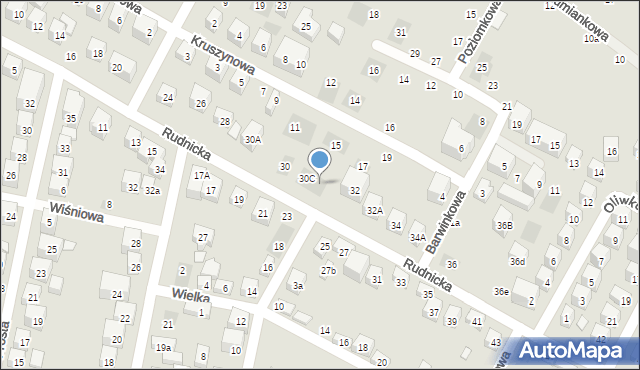 Lublin, Rudnicka, 30D, mapa Lublina