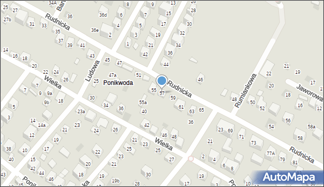 Lublin, Rudnicka, 57, mapa Lublina