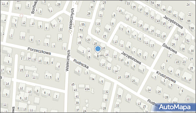 Lublin, Rudnicka, 8, mapa Lublina