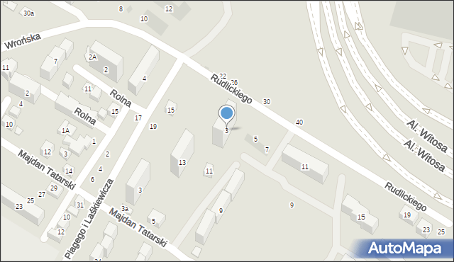 Lublin, Rudlickiego Jerzego, 3, mapa Lublina