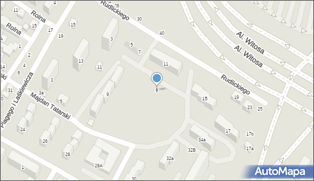 Lublin, Rudlickiego Jerzego, 9, mapa Lublina