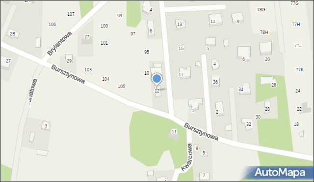 Ludwikowo, Rubinowa, 12, mapa Ludwikowo