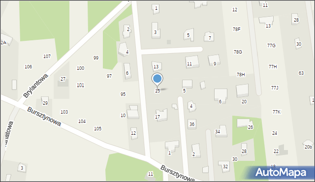 Ludwikowo, Rubinowa, 15, mapa Ludwikowo