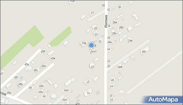 Łuków, Rurowa, 17, mapa Łuków