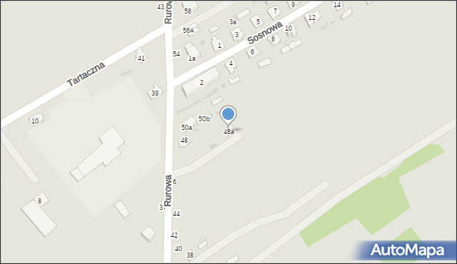 Łuków, Rurowa, 48a, mapa Łuków