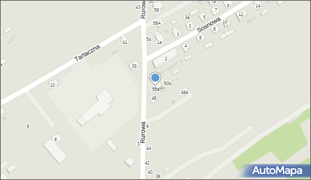 Łuków, Rurowa, 50a, mapa Łuków