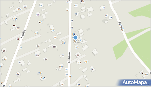 Łuków, Rurowa, 82a, mapa Łuków