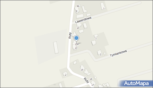 Maszewo, Ruty, 13A, mapa Maszewo