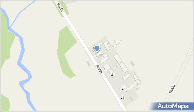 Melonek, Ruda, 17, mapa Melonek