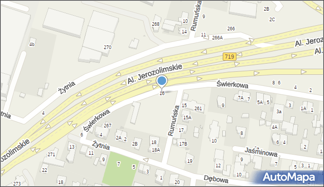 Michałowice, Rumuńska, 16, mapa Michałowice