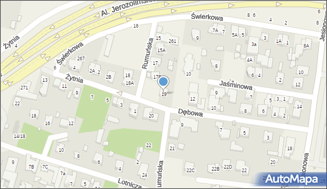 Michałowice, Rumuńska, 19, mapa Michałowice