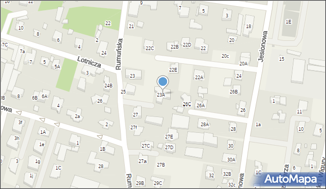 Michałowice, Rumuńska, 25a, mapa Michałowice