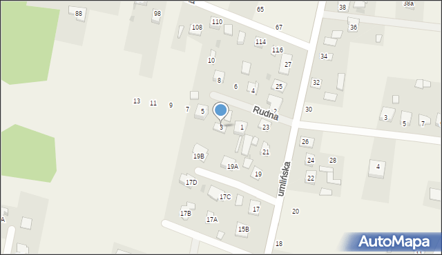 Miedziana Góra, Rudna, 3, mapa Miedziana Góra