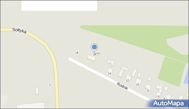 Mielec, Rudnik, 16, mapa Mielca