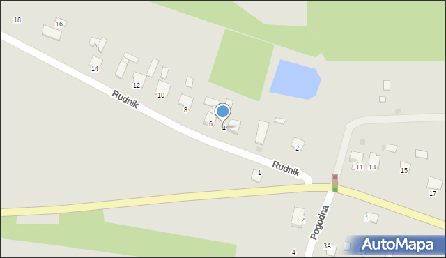 Mielec, Rudnik, 4, mapa Mielca