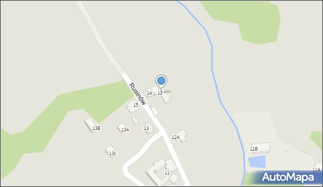 Mikołów, Rusinów, 12b, mapa Mikołów