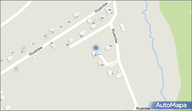 Mikołów, Rusinów, 6c, mapa Mikołów