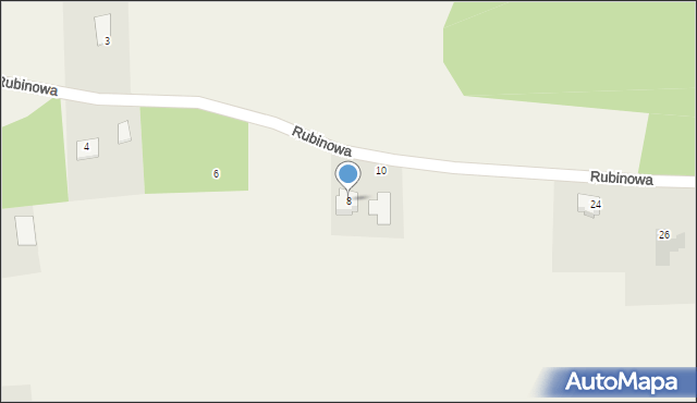 Mochle, Rubinowa, 8, mapa Mochle